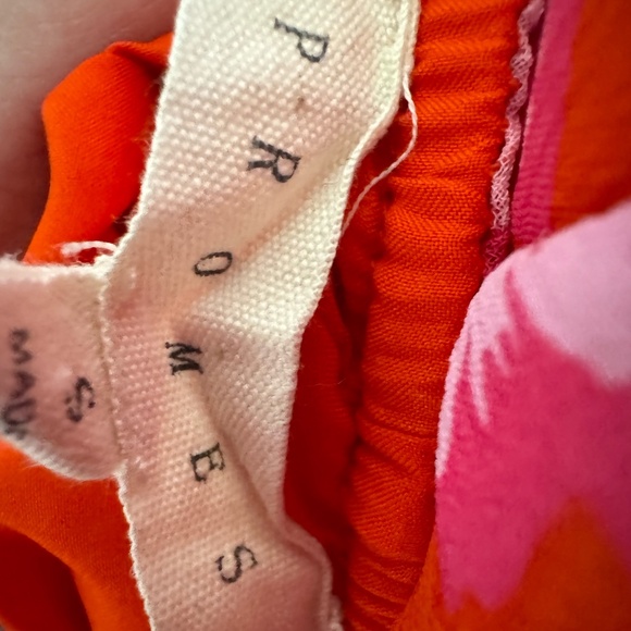 Promesa summer dress, lace up back red and pink small - Picture 3 of 3